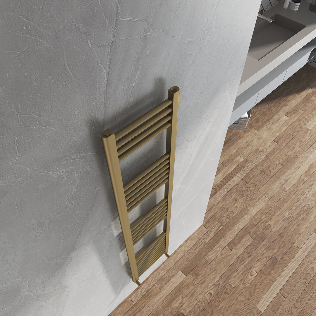 Aureli 1600 x 300 Ladder Towel Rail Radiator  - Brushed Brass