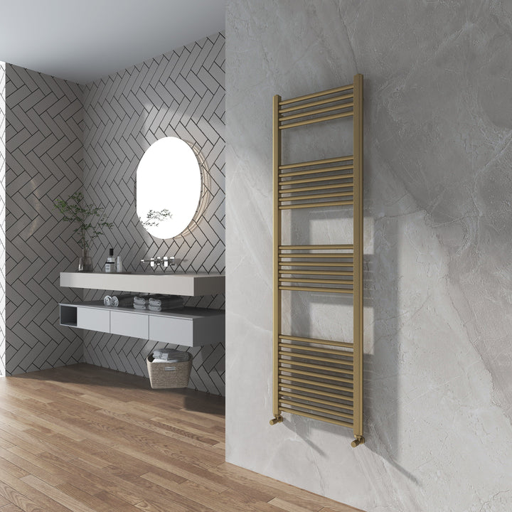 Aureli 1600 x 400 Ladder Towel Rail Radiator  - Brushed Brass