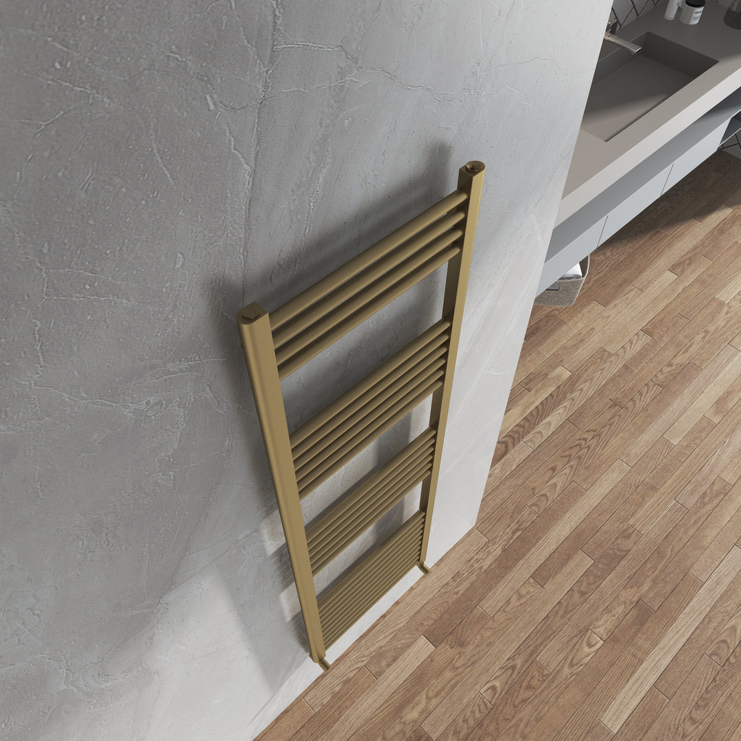 Aureli 1600 x 400 Ladder Towel Rail Radiator  - Brushed Brass