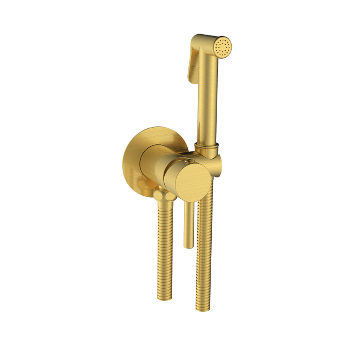 Luca Round Concealed Thermostatic Douche - Brushed Brass