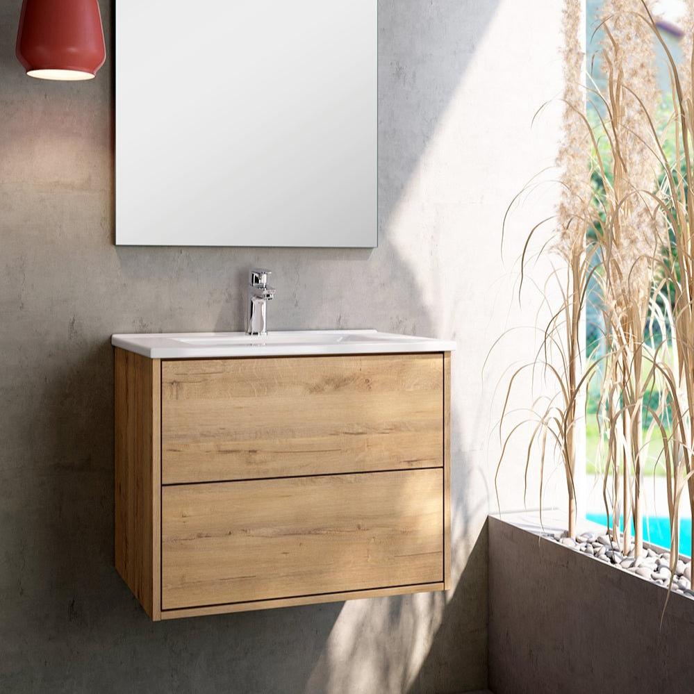 Venti 600mm Wall Hung Vanity Unit  - Ostippo Oak