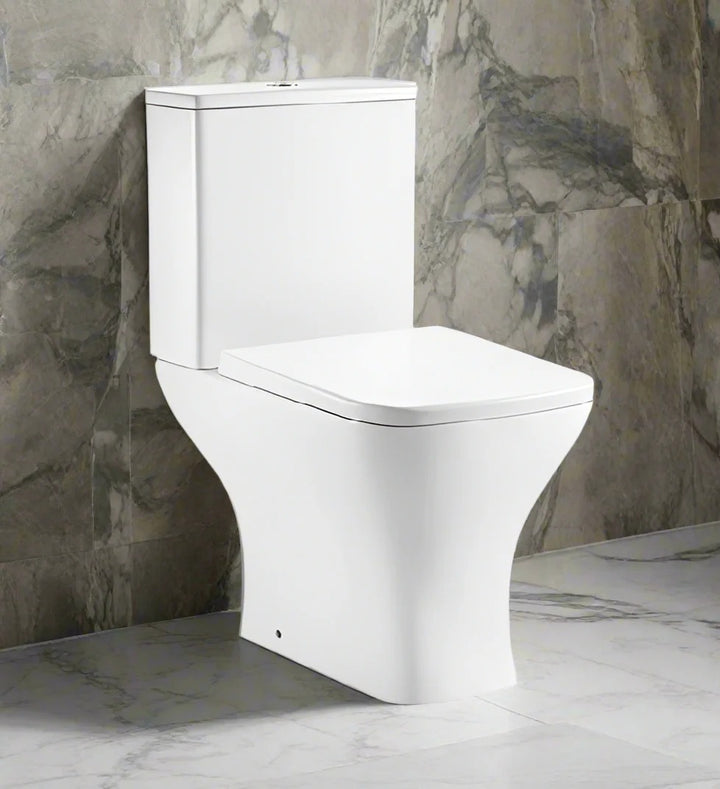 Doccia Open Back Close Coupled Toilet with Soft Close Seat