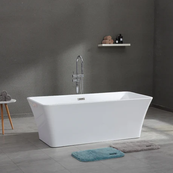 Elle 1700 x 800 Freestanding Acrylic Bath - White