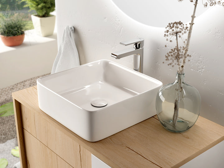 Hades 365mm Countertop Basin - Gloss White