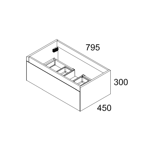 Kameo 800mm Wall Hung 1 Drawer Vanity Unit with Basin - Matt White