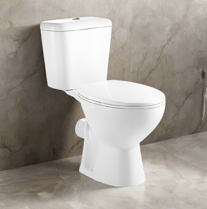 Monte Open Back Close Coupled Toilet with Soft Close Seat