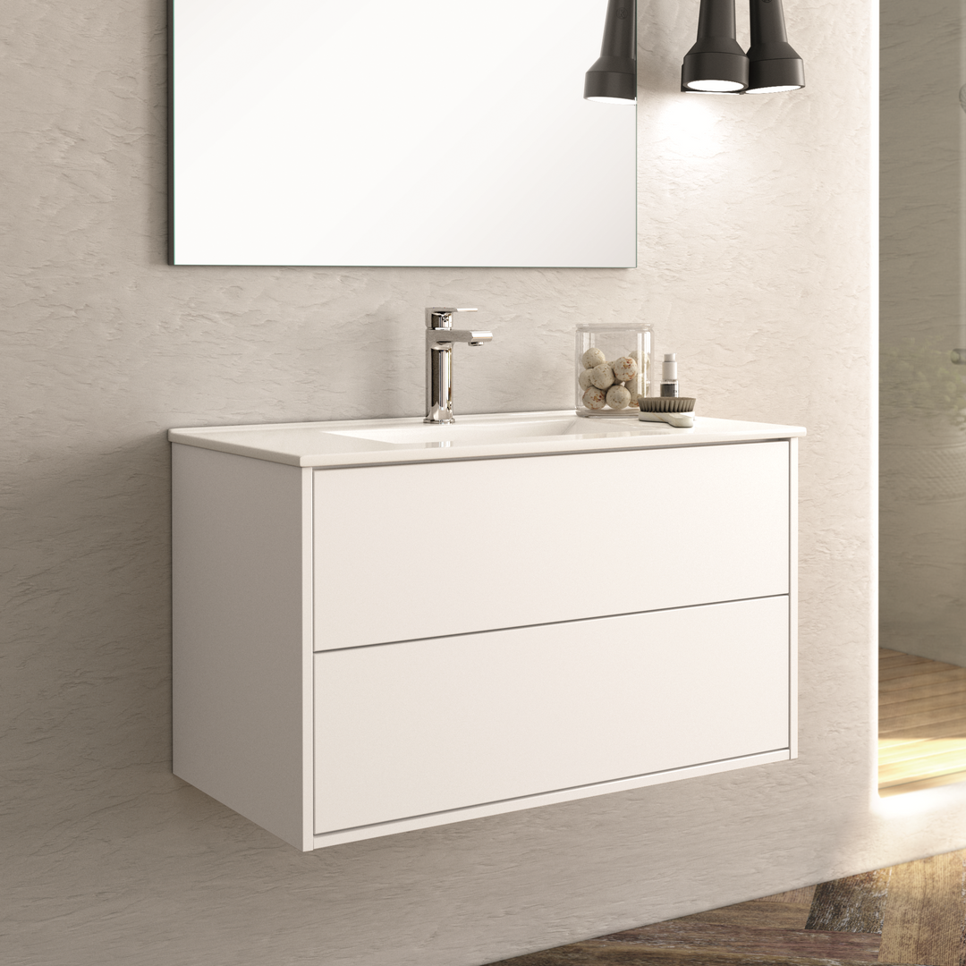 Venti 800mm Wall Hung Vanity Unit  - Matt White