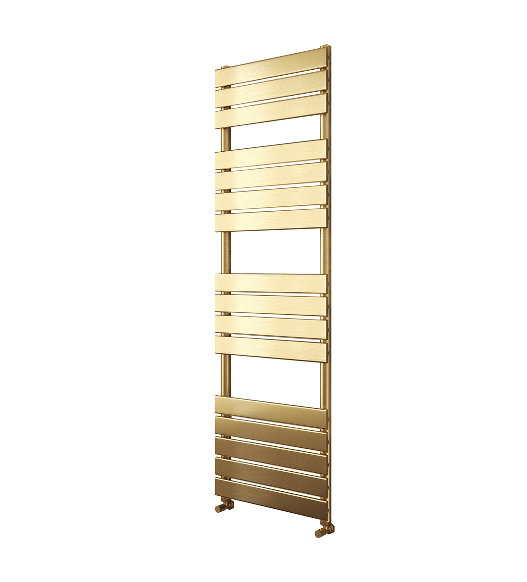 Luxe 1600 x 500 Flat Tube Towel Radiator - Brushed Brass