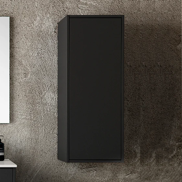 Venti 900mm Wall Hung Wall Cabinet - Matt Black