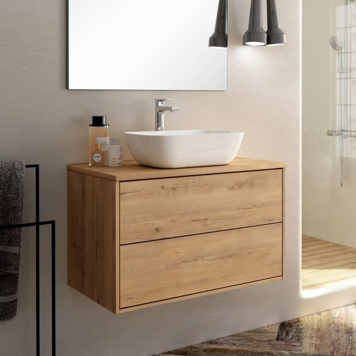 Venti 600mm Wall Hung Vanity Unit  - Ostippo Oak