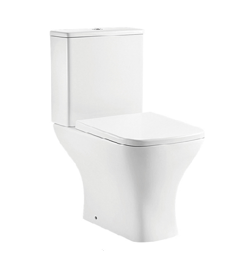 Doccia Open Back Close Coupled Toilet with Soft Close Seat