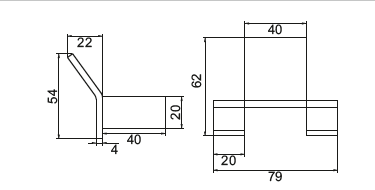 Primo Double Robe Hook - Select Colour