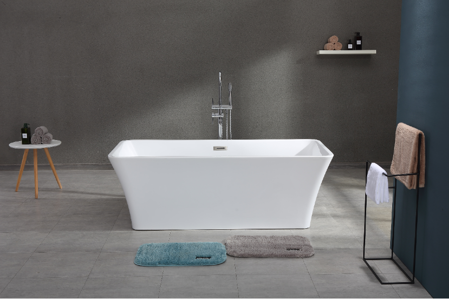 Elle 1700 x 800 Freestanding Acrylic Bath - White