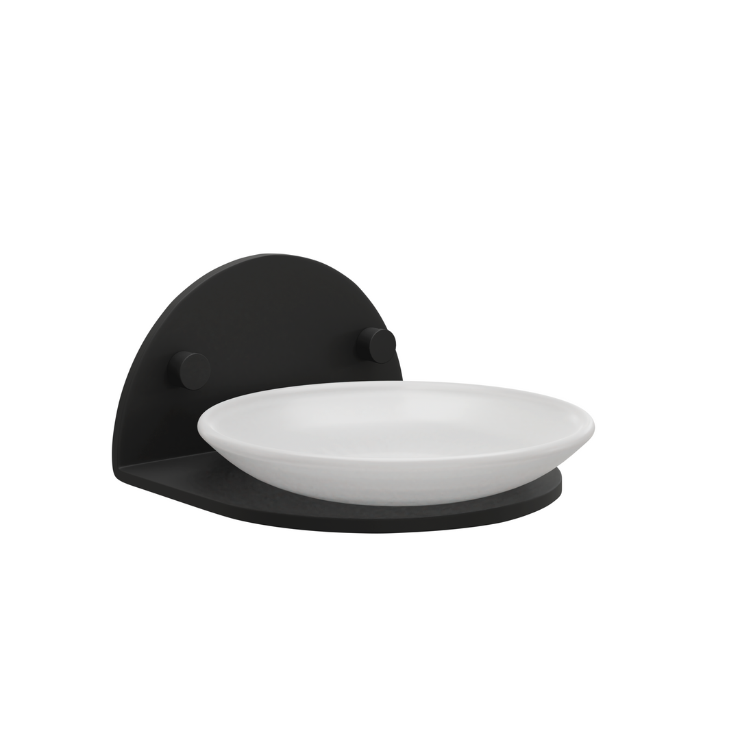 Milan Noir Soap Dish Holder - Matt Black