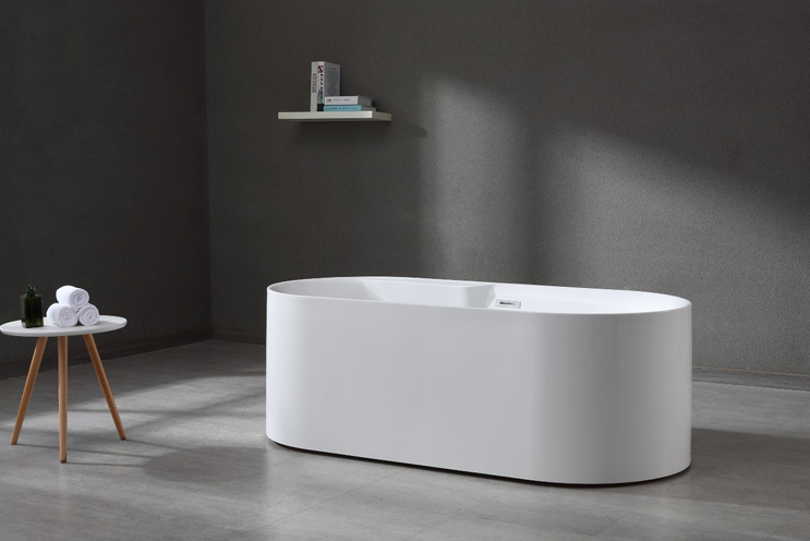 Oxford 1700 x 800 Freestanding Acrylic Bath - White