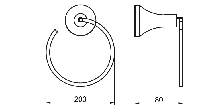 Ariano Round Towel Ring - Select Colour